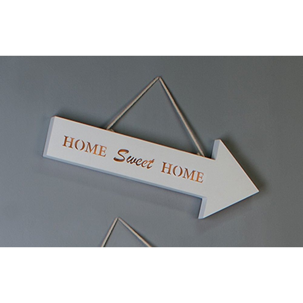 LED Schild Schriftzug rechts home sweet home Holz Wand Deko