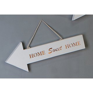 LED Schild Schriftzug links home sweet home Holz Wand Deko