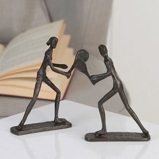 Design-Skulptur Figur Tennisspieler