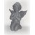 Skulptur Figur Engel Raffael aus Poly. grau. B.46cm H.64cm