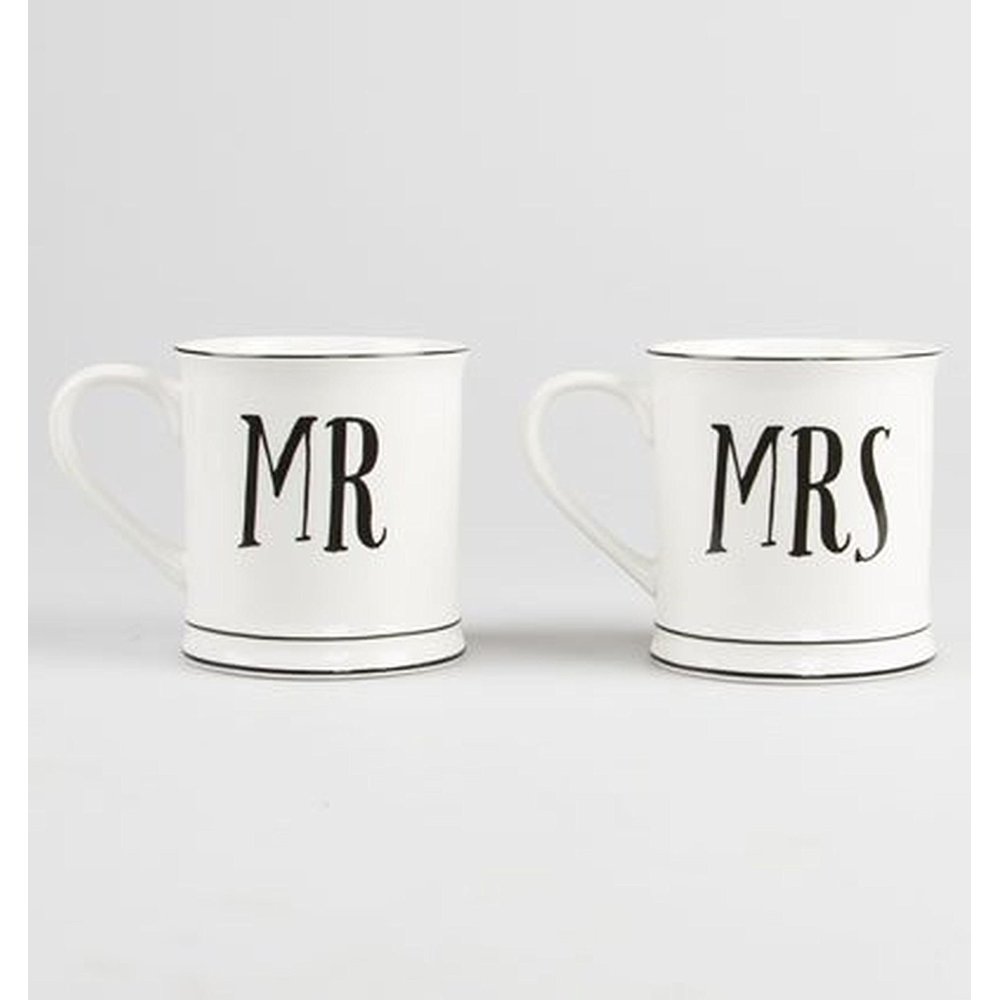 Mr & Mrs Mug Keramiktassen Set nicht nur für Brautpaare oder Jubiläumsfeiern