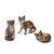 kleine Katzenfiguren 3er Set Katzen Katze cat Deko Aufsteller Katzenliebe handbemalt