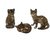 kleine Katzenfiguren 3er Set Katzen Katze cat Deko Aufsteller Katzenliebe handbemalt
