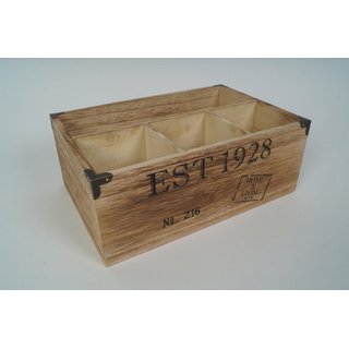 Kiste Holzkiste Box 1928 Holzbox natur gewischt Shabby Chic Vintage Weinkiste...