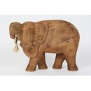 Dekorativer Elefant aus Mangoholz braun...