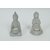 Dekorativer Buddha mit Teelichthalter aus Zement 2er Set
