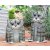Gartenfigur Katze aus Metall