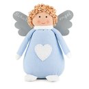Baden Engel blau Türstopper Dekofigur Baby Schutzengel Geburt Mädchen Aufsteller