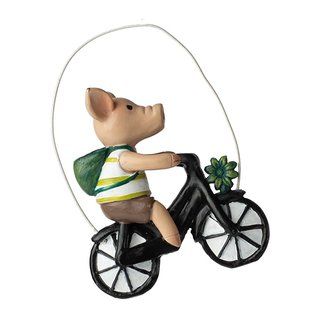 Witziger Anhänger Glücksschwein auf Fahrrad hänger 7cm