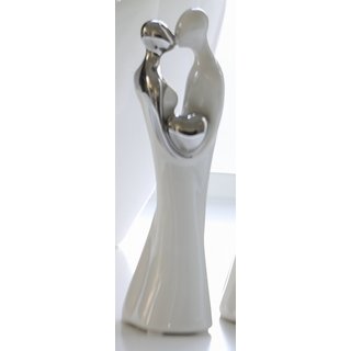 Figur Loving weiss/silber Keramik Höhe: 20 5cm