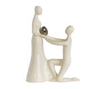 Designer-Skulptur Figur Der Antrag - Hochzeit Verlobung Liebe Ehe Sag Ja
