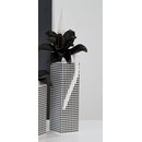 Extravagante Vase Blade Keramik, weiss/schwarz H.35cm