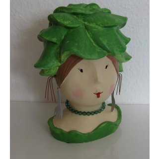 Aufsteller Dekokopf Kopf Frau Mädchen Gemüse Salat Garten Frauenkopf