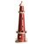 Leuchter Lighthouse Metall rot/weiH.54cm Teelichthalter Beleuchtung Meer Leuchtturm Meerweh Wasser Küste Licht