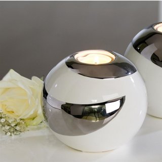 Extravagante und Moderne Teelichtleuchte Teelichthalter CREOLE aus Keramik we...
