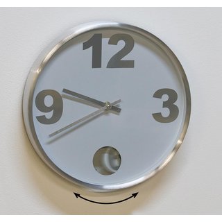 Uhr Space of time Alu / Glas / Ø 29.5cm