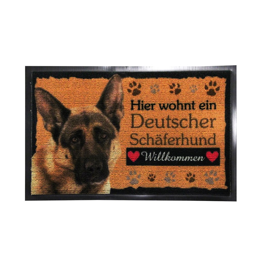 Fußmatte Deutscher Schäferhund, Fußabtreter wetterfest Türvorleger Fußabstreifer