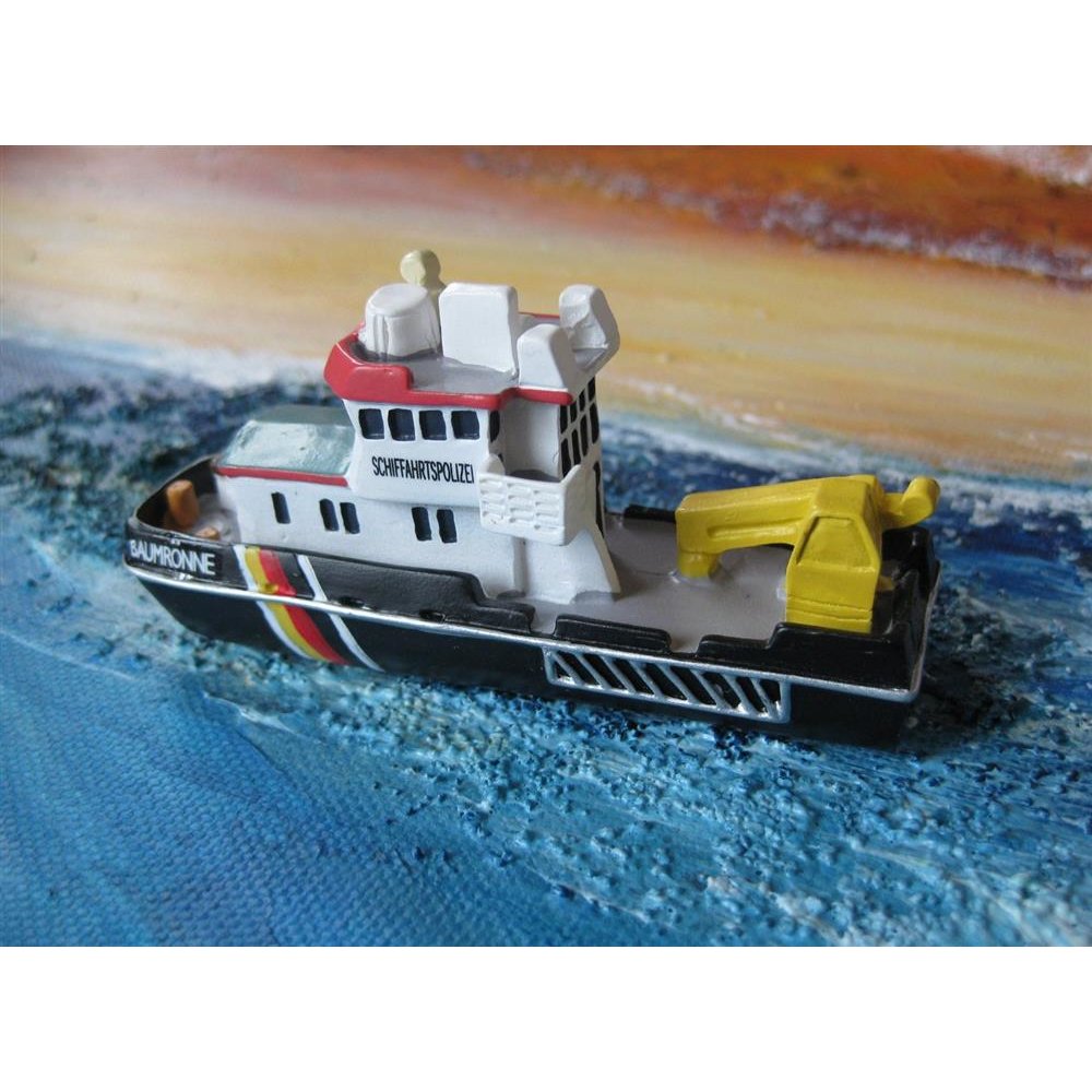 Schiffsmodell Küstenwache Baumrönne Miniatur Boot Schiff ca. 9 cm Schiffahrt...