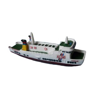 Schiffsmodell MS Ostfriesland Miniatur Boot Schiff ca. 10,5 cm