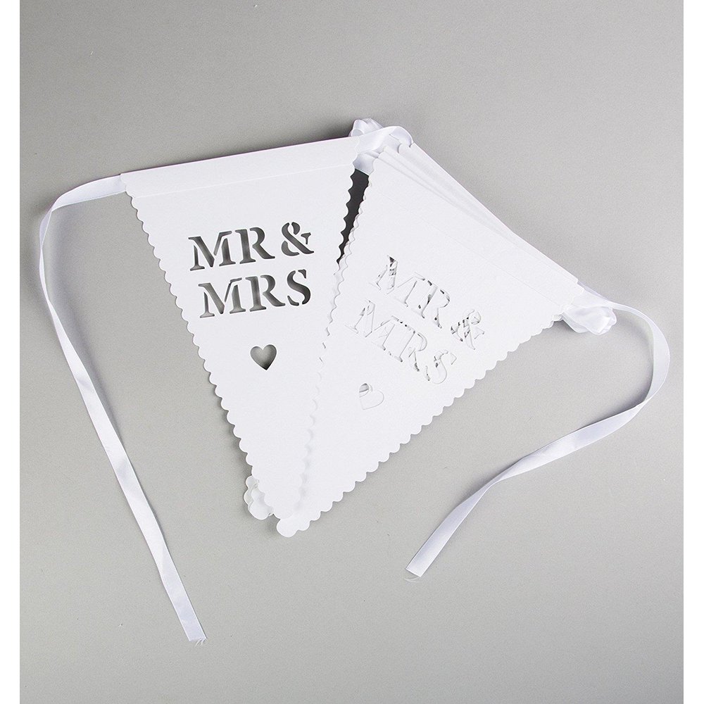 Hochzeitsgirlande Mr. Mrs. Girlande Papierdeko Papiergirlande Wimpelkette