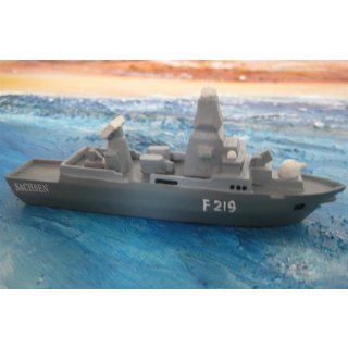 Schiffsmodell Marine Fregatte Sachsen F219 Miniatur Boot Schiff ca. 12 cm