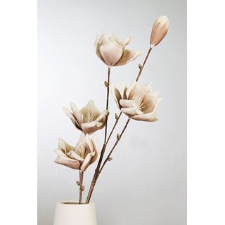Foam Flower Lagarto Farbe weiss/braun 115 cm Dekoblume Zweig