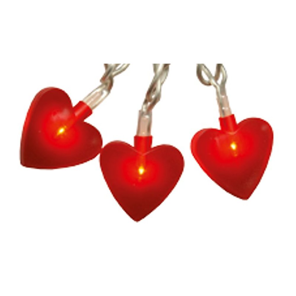Lichterkette  rote Herzen Heart, 20-teilig - 5,3 m
