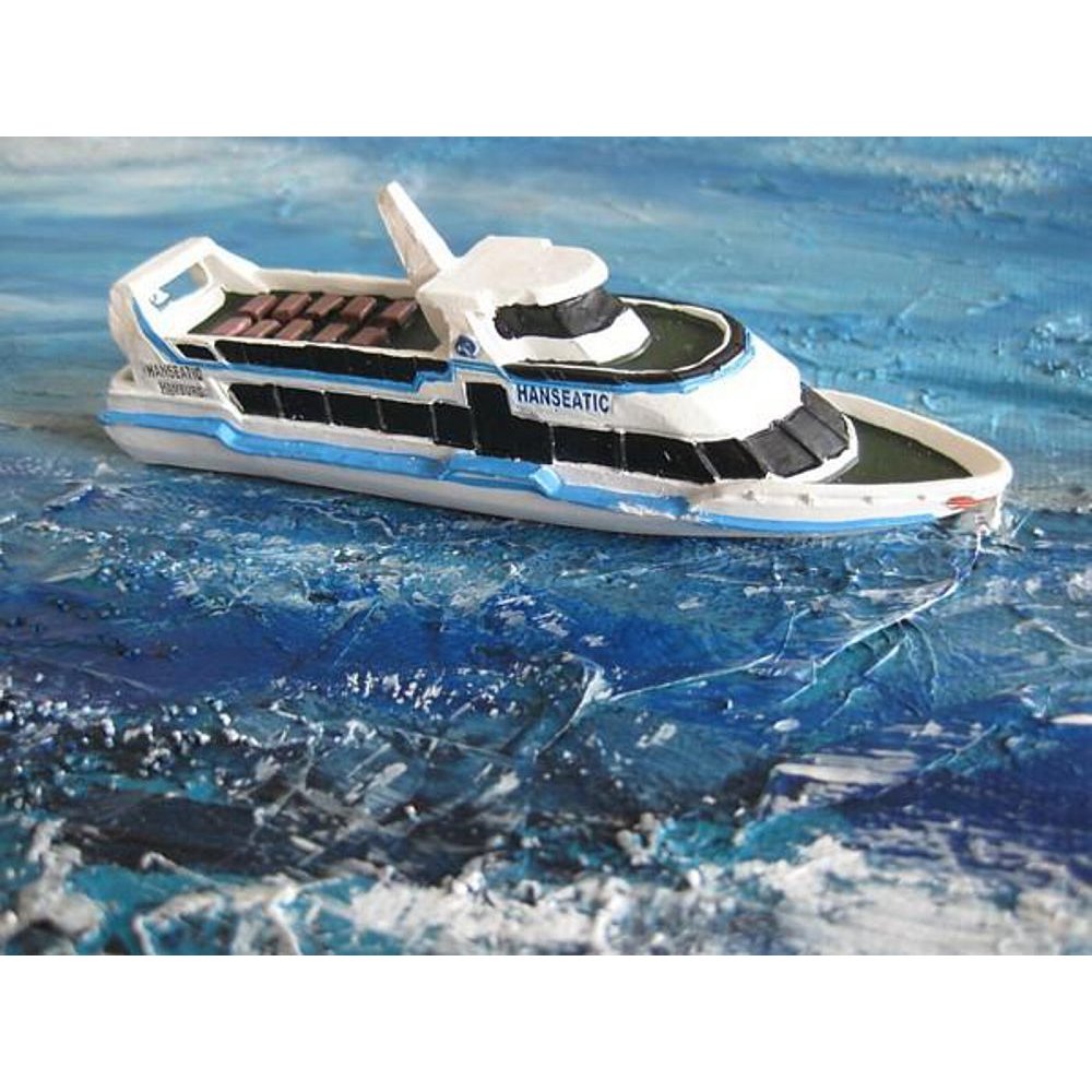 Schiffsmodell MS Hanseatic Miniatur Boot Schiff ca. 12 cm