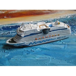 Schiffsmodell MS Aida blu Miniatur Boot Schiff ca. 12 cm Kreuzfahrtschiff
