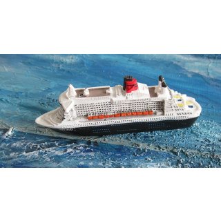 Schiffsmodell MS Queen Mary 2 Miniatur Boot Schiff ca. 12 cm Kreuzfahrtschiff