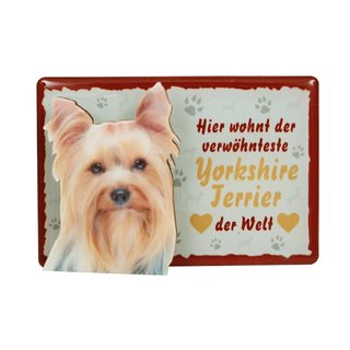 Tiermagnet Zettelhalter 3D Yorkshire Terrier Hundemagnet Magnet