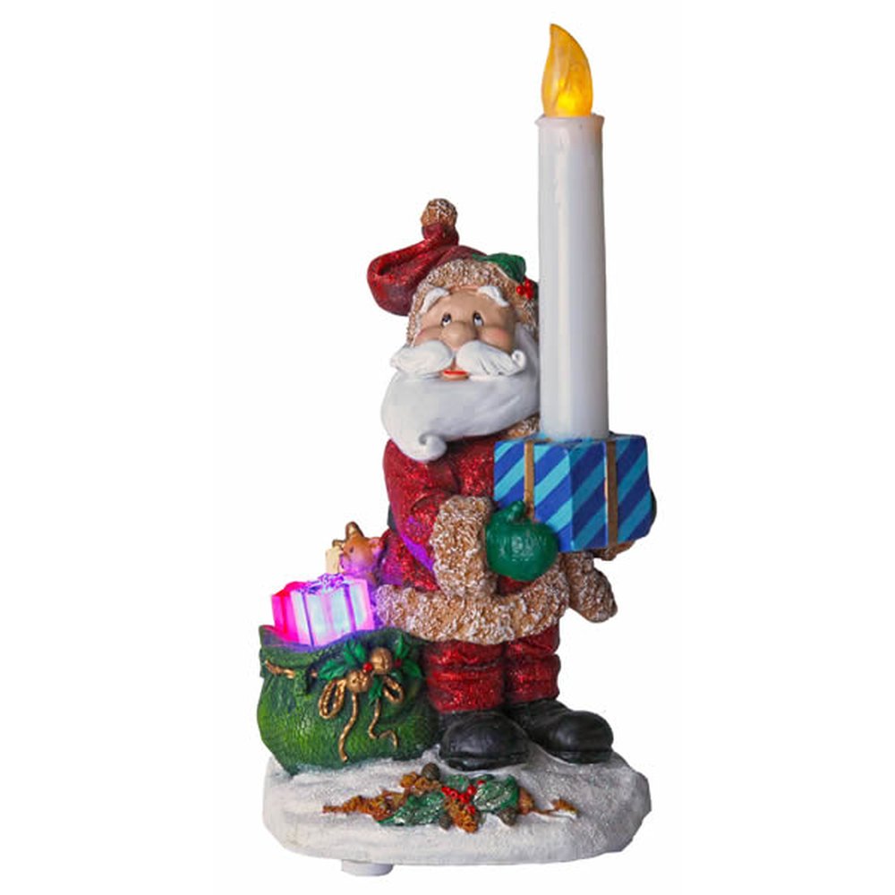 LED-Tischdekoration Santa with Candle 24 x 12 cm Batterie