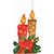 Doppelsilhouette Kerzen Weihnachten Fensterdeko 20 klare Minilichter ca. 43 x 27 cm