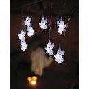LED-Partylichterkette Halloween Ghost 8tlg. weisse Geister coolwhite LED m. Trafo outdoor