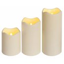LED-Kerze aus Kunststoff Timerfunktion ca.12 5 x 10 cm Batterie