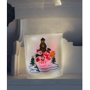 Weihnachts-Tüten flackernd 3 Motive Material Kunststoff Farbe weiss