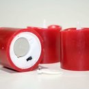 3er LED-Wachskerzenset Farbe : rot ca. 6 x 5 cm