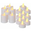 LED-Kerzenset 16 teilig Farbe : weiss 6 Kerzen 10 Teelichte inkl. Batterien