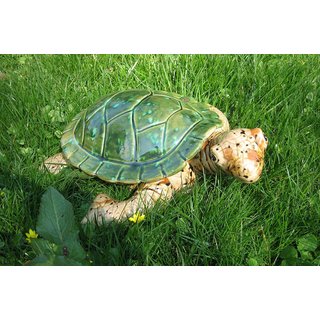 Wunderschöne Keramik Schildkröte für Garten Terrasse Balkon Deko