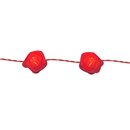 LED-Lichterkette Rosen Korb 15  rote warm weisse LED Kabel: rot