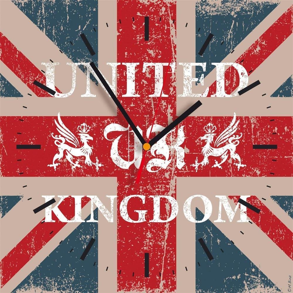 Wanduhr UK United Kingdom Flagge Küchenuhr Uhr Uhren Wanduhren Clock