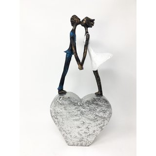 Beeindruckende Skulptur Devotion Dekoration Hingabe Liebe Love Valentinstag Ehe Paar