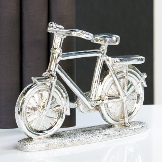 Originelles Fahrrad Bike Skulptur Deko antik-silber