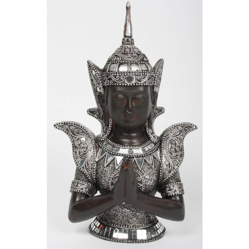 Thaibudda betend in Silber