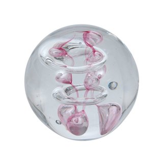 Traumkugel große Blasen und rosa kleine Blasen 6,5-7cm - Glaskugel, Briefbeschwerer
