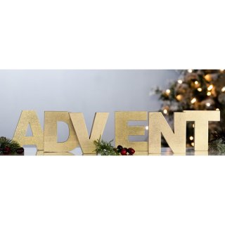 Schriftzug Advent champagner Schrift Wort Weihnachten Buchstaben