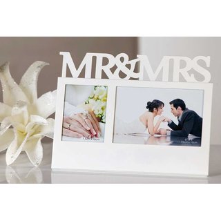 Fotorahmen Mr & Mrs Hochzeit Verlobung Valentinstag Ehe Liebe Mann und Frau Bilderrahmen