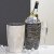 Design-Vase/Sektkühler Silent aus Aluminium · schwarz in Marmor-Optik Höhe 24cm