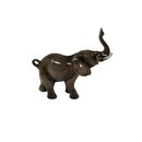 Elefant 25cm Polyresin im Marmor-Antikfinish