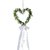 Hänger Herz 14 cm weiss-grün mit Perlen Hochzeitsdeko Fensterdeko